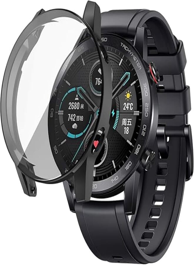 KACA Soft TPU Front Protection Case Cover for Honor Magic Watch 2 46mm (Black)
